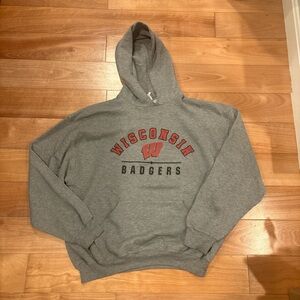 Wisconsin Badgers Large Gray Hoodie